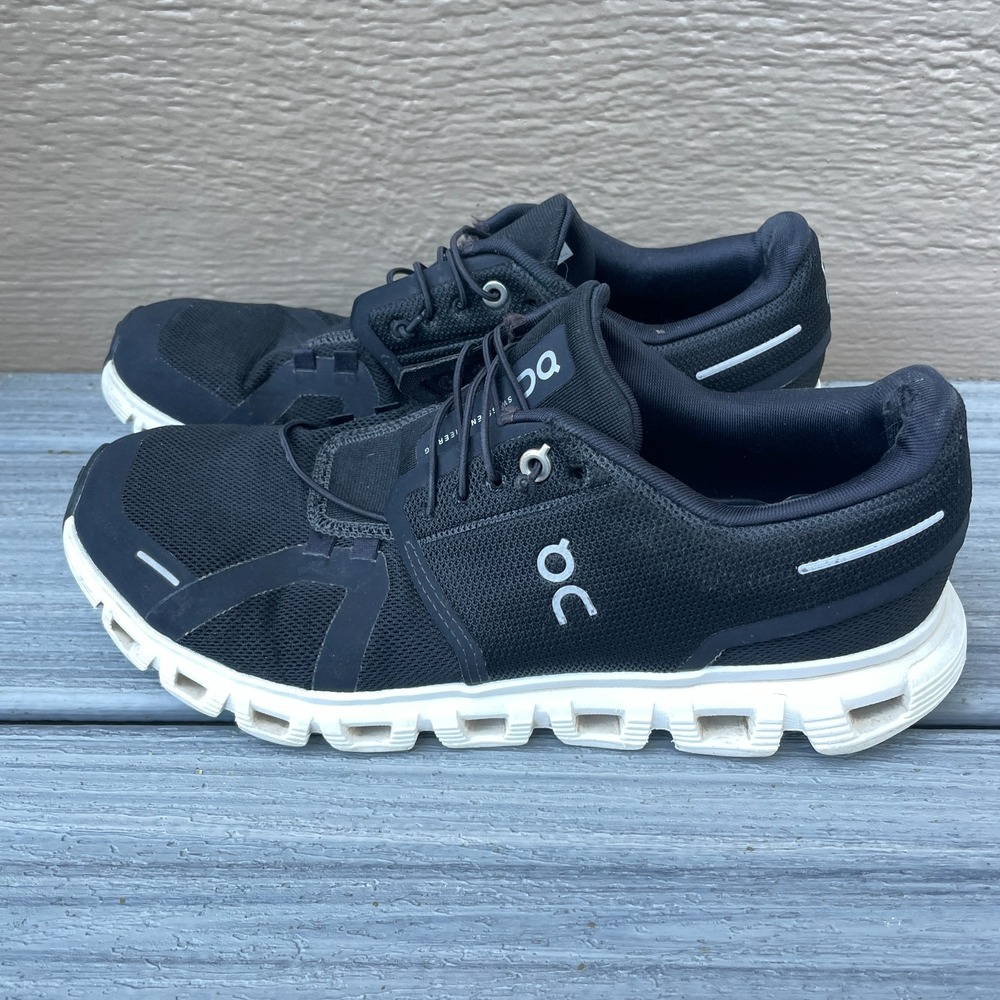 On Cloud Womens 9.5 Cloud 5 Black Running Walking Shoes Comfort OC Sneakers